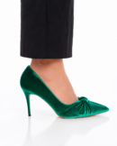 Pointed Toe Velvet Stiletto Heels
