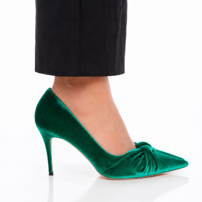Pointed Toe Velvet Stiletto Heels