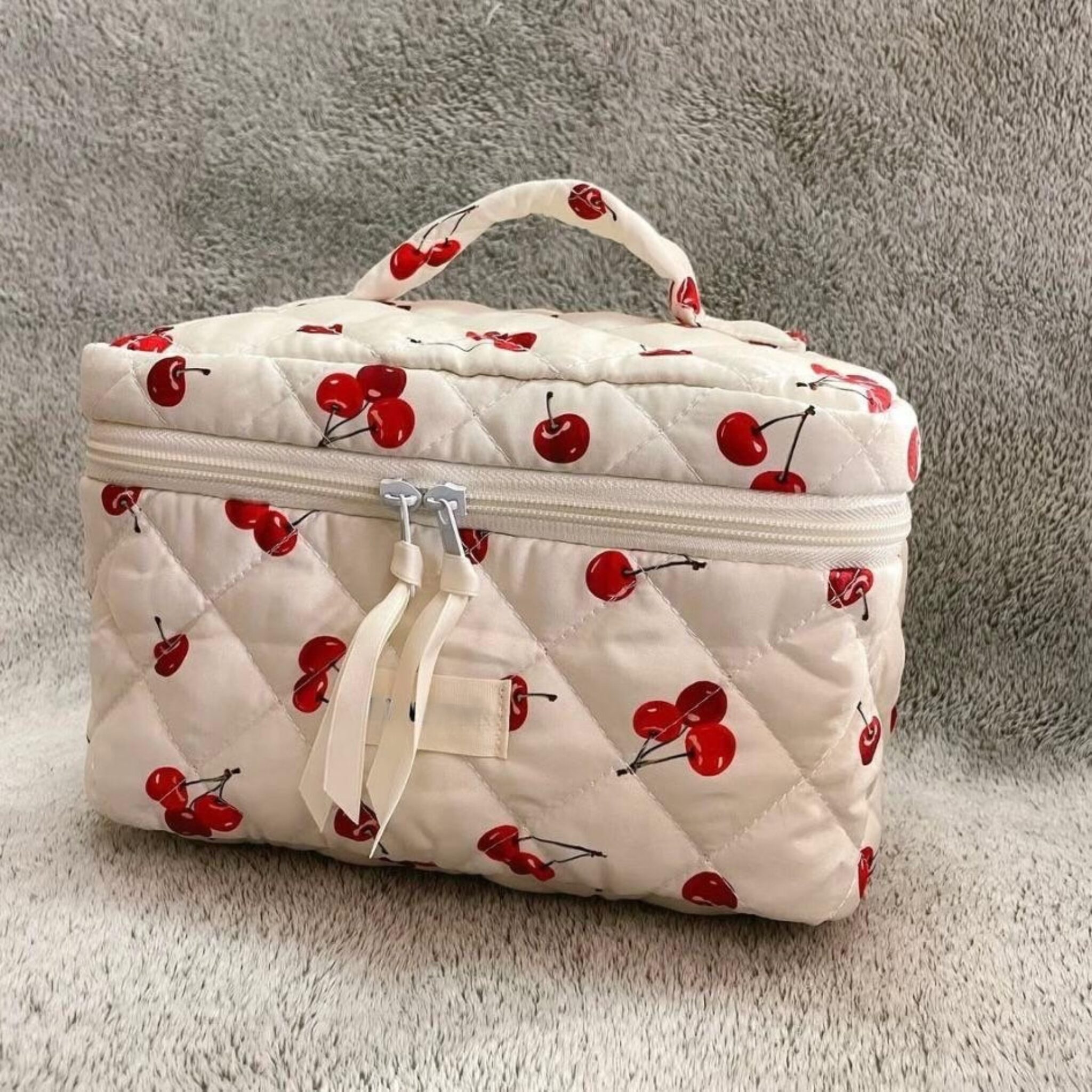 Cherry-print Makeup/Skincare Bag - Image 2