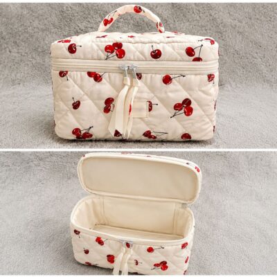 Cherry-print Makeup/Skincare Bag